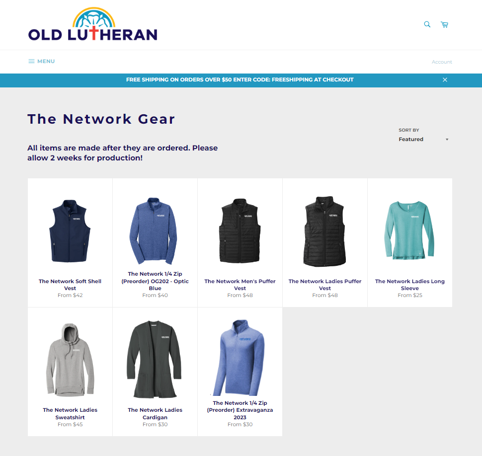 Clothing Items arranged for online sale